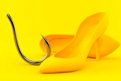 Femininity background with fishing hook Stock Illustration