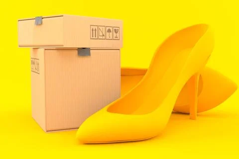 Femininity background with stack of boxes Stock Illustration