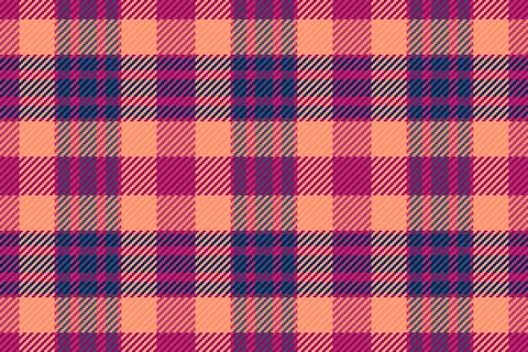 Femininity fabric texture check, graph pattern tartan seamless. Flowing vec.. イラスト素材