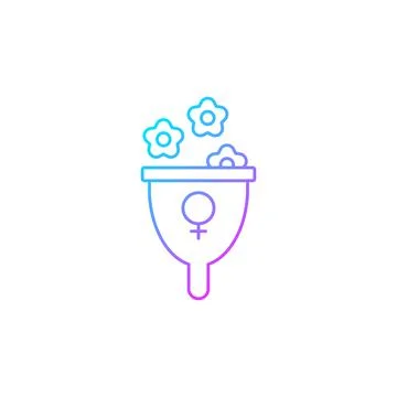 Femininity symbol gradient linear vector icon Stock-Illustration