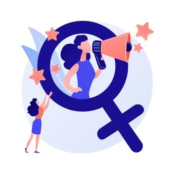Feminism movement vector concept metaphor Illustrazione stock