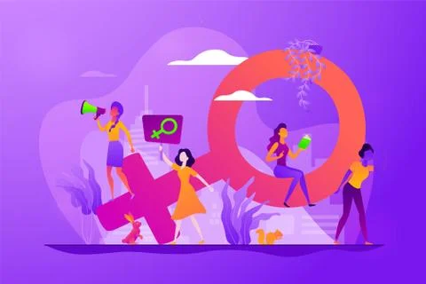 Feminism vector concept vector illustration. Stock Illustration