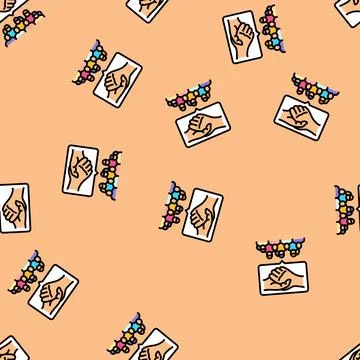 Feminist solidarity vector seamless pattern Stock Illustration