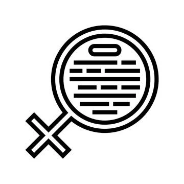 Feminist theory line icon vector illustration 库存插图