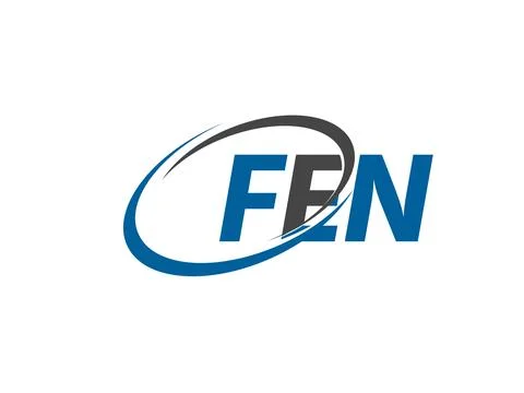 FEN letter creative modern elegant swoosh logo design Stock Illustration