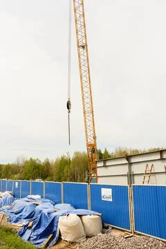 Fence along the construction site. Foto stock