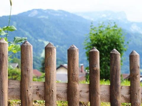 Fence in the Alps Stock Photos