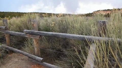 Fence and storm Vídeos de archivo 36993477