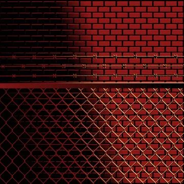 Fence and wall Stock Illustration