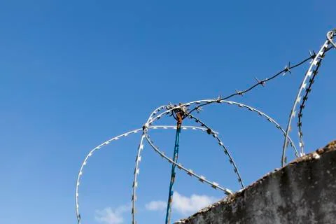 Fence andbed 스톡 사진