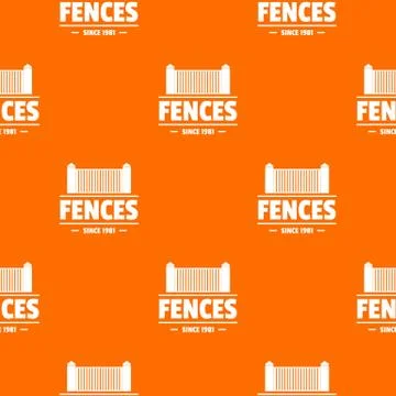 Fence architecture pattern vector orange Illustrazione stock