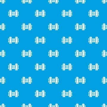 Fence architecture pattern vector seamless blue Stock Illustration