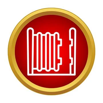 Fence barrier icon representing security and boundary 스톡 일러스트