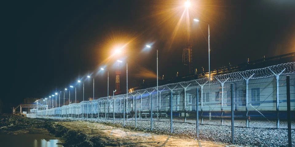 Fence boarder security Stock Photos