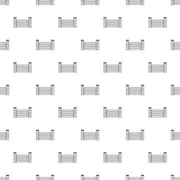 Fence of brick pattern seamless vector Stock Illustration