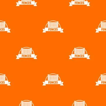 Fence brick pattern vector orange 스톡 일러스트