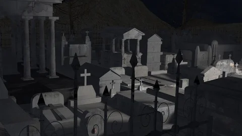 The fence of cemetery Stock Footage 89162630