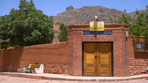 A fence with a  closed door Stock-Footage 100857614