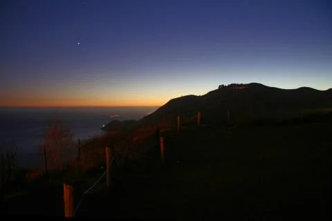 Fence on the coast Stock Photos