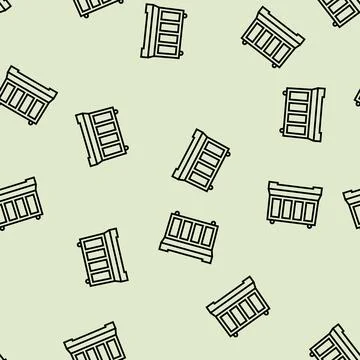 Fence concrete line seamless pattern Ilustración de archivo