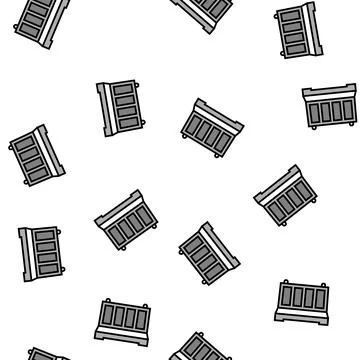 Fence concrete vector seamless pattern Ilustración de archivo