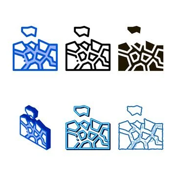 Fence construct icon simplified vector outline Stock Illustration