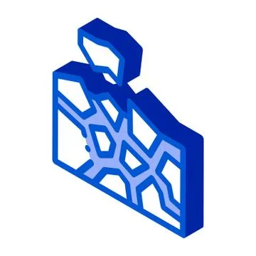 Fence Construct Isometric Icon Vector Illustration Illustrazione stock