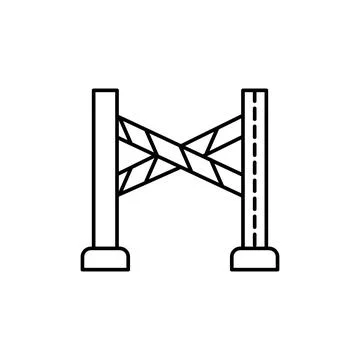 Fence, construction, barricade icon. Simple line, outline vector elements of Stock Illustration