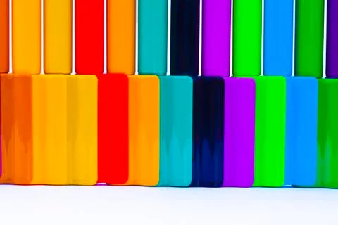 Fence of crayon Stock Photos