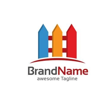 Fence creative logo Stock Illustration