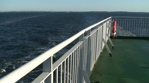 Fence on a cruise ship 1 Stock Footage 10804567