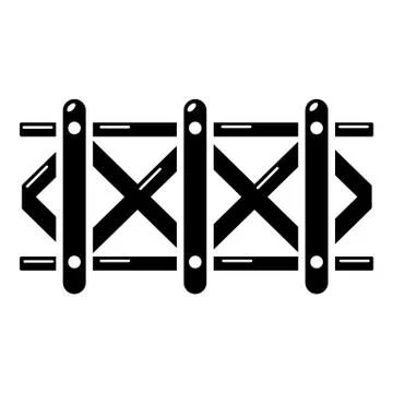Fence decorative icon, simple black style Ilustración de archivo
