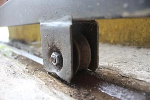 Fence drive wheel 写真素材