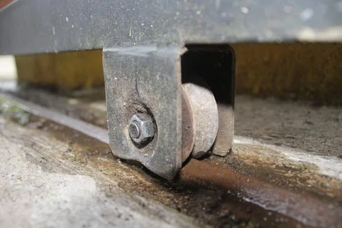 Fence drive wheel Stock Photos