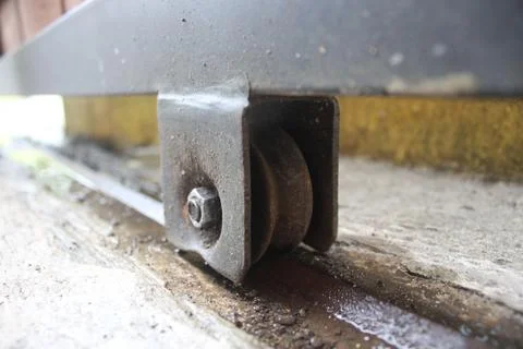 Fence drive wheel 写真素材