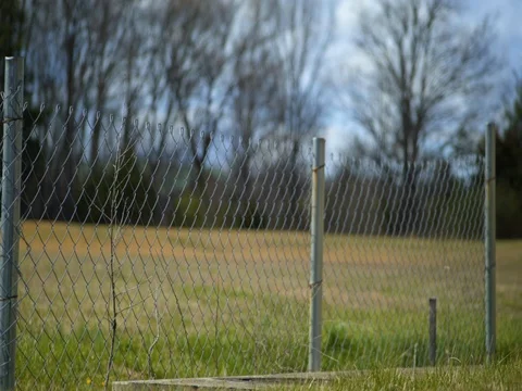 Fence in the Field - Virginia Video stock 74006395