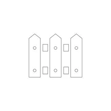 Fence. flat vector icon Stock Illustration