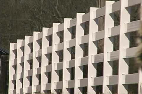 Fence with foreman walking through Stock Footage 436639