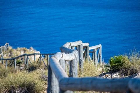 Fence in front of Torre Vigia De Cerro Gordo Stock Photos