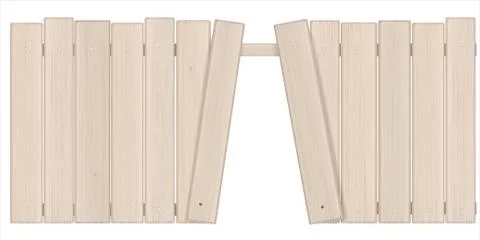 Fence with a hole 1 Stock Illustration