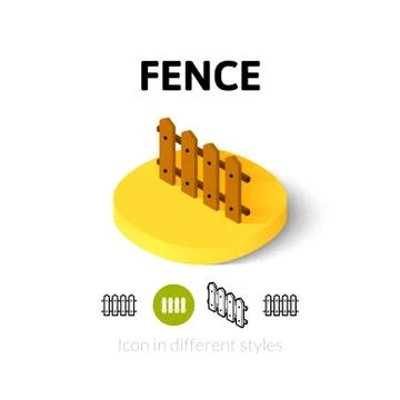 Fence icon in different style Stock Illustration