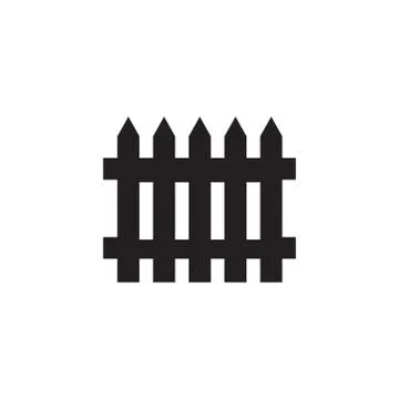 Fence Icon In Flat Style Vector For Apps, UI, Websites. Black Icon Vector Ill Stock Illustration