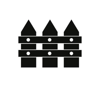 Fence icon illustrated in vector on white background Stock Illustration
