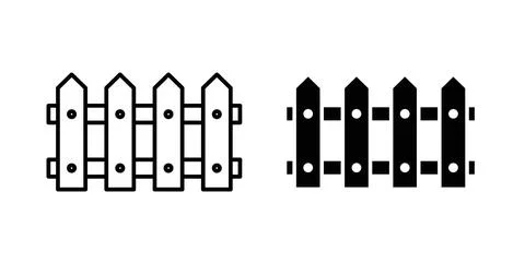 Fence icon Illustration designs pack for Web Stock Illustration