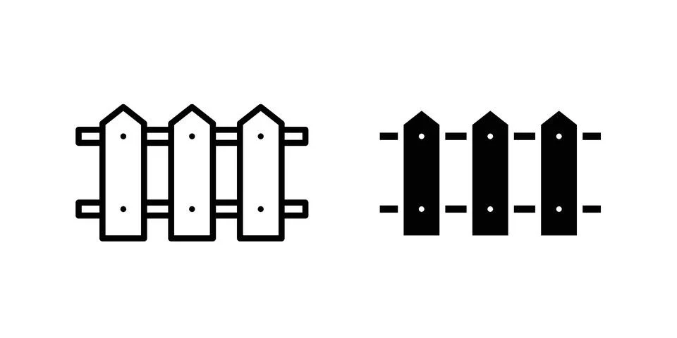 Fence icon illustration vector, icon set for apps Ilustração Stock