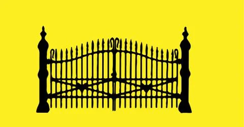 Fence icon isolated on background Stock Illustration