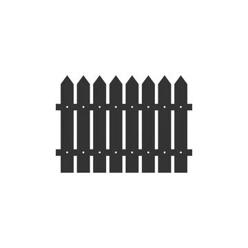 Fence icon isolated. Flat design. Vector Illustration Stock Illustration