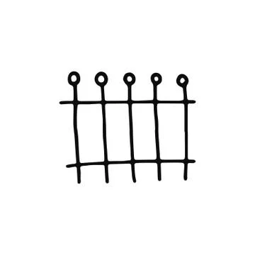 Fence. icon isolated object silhouette Ilustración de archivo