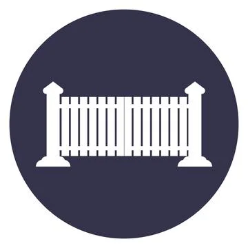 Fence icon logo design Stock Illustration