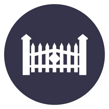 Fence icon logo design Stock Illustration